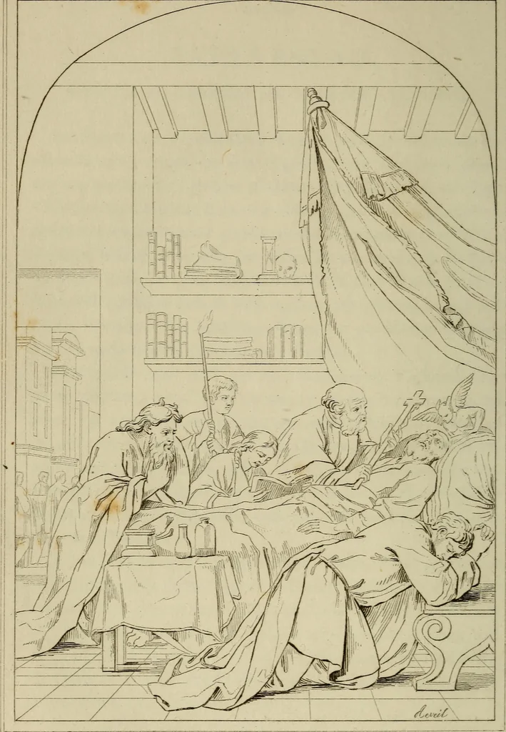 An illustration from Museum of painting and sculpture, or, Collection of the principal pictures, statues and bas-reliefs in the public and private galleries of Europe, 1828, leaf 91
