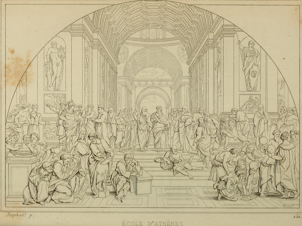 An illustration from Museum of painting and sculpture, or, Collection of the principal pictures, statues and bas-reliefs in the public and private galleries of Europe, 1828, leaf 99