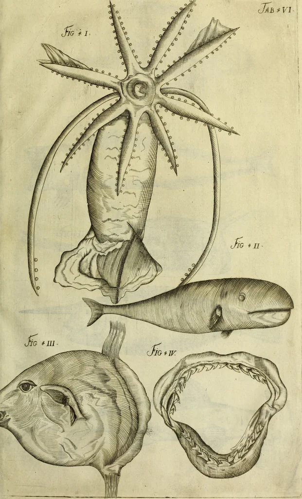 An illustration from Museum regium, seu, Catalogus rerum tam naturalium, quam artificialium, quae in basilica bibliothecae augustissimi Daniae Norvegiaeq[ue] monarchae Christiani Quinti, Hafniae asservantur, 1696, leaf 232
