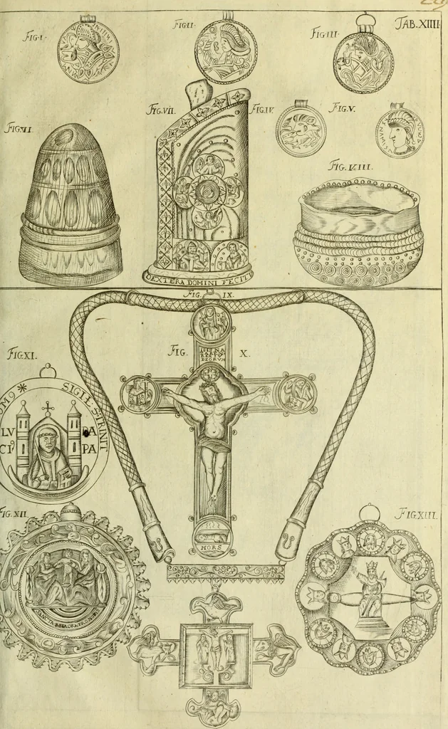An illustration from Museum regium, seu, Catalogus rerum tam naturalium, quam artificialium, quae in basilica bibliothecae augustissimi Daniae Norvegiaeq[ue] monarchae Christiani Quinti, Hafniae asservantur, 1696, leaf 246