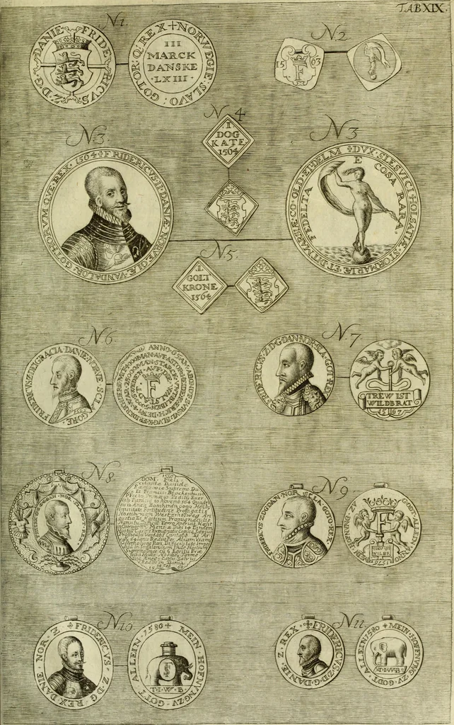 An illustration from Museum regium, seu, Catalogus rerum tam naturalium, quam artificialium, quae in basilica bibliothecae augustissimi Daniae Norvegiaeq[ue] monarchae Christiani Quinti, Hafniae asservantur, 1696, leaf 256