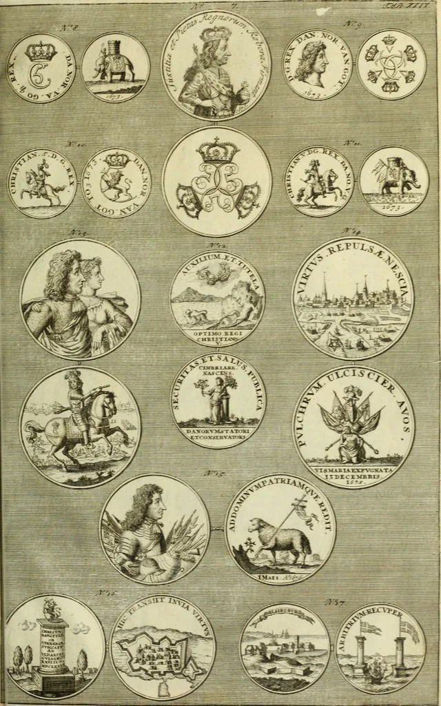 An illustration from Museum regium, seu, Catalogus rerum tam naturalium, quam artificialium, quae in basilica bibliothecae augustissimi Daniae Norvegiaeq[ue] monarchae Christiani Quinti, Hafniae asservantur, 1696, leaf 276