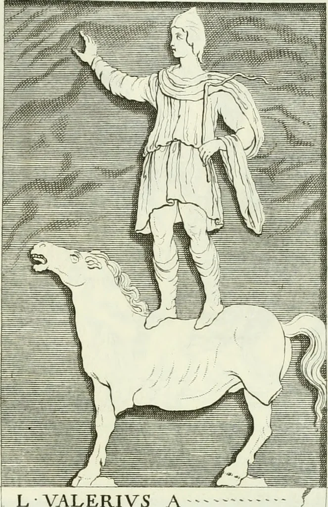 An illustration from Museum veronense, hoc est, Antiquarum inscriptionum atque anaglyphorum collectio : cui Taurinensis adiungitur et Vindobonensis : accedunt monumenta id genus plurima nondum vulgata, et ubicumque collecta, 1749, leaf 104