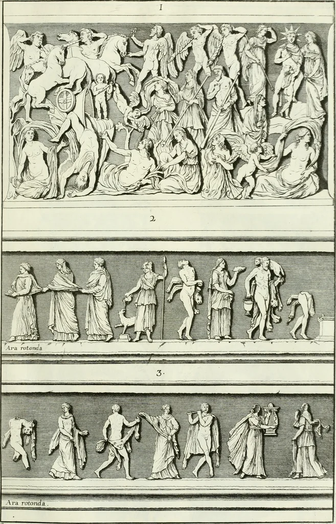 An illustration from Museum veronense, hoc est, Antiquarum inscriptionum atque anaglyphorum collectio : cui Taurinensis adiungitur et Vindobonensis : accedunt monumenta id genus plurima nondum vulgata, et ubicumque collecta, 1749, leaf 106