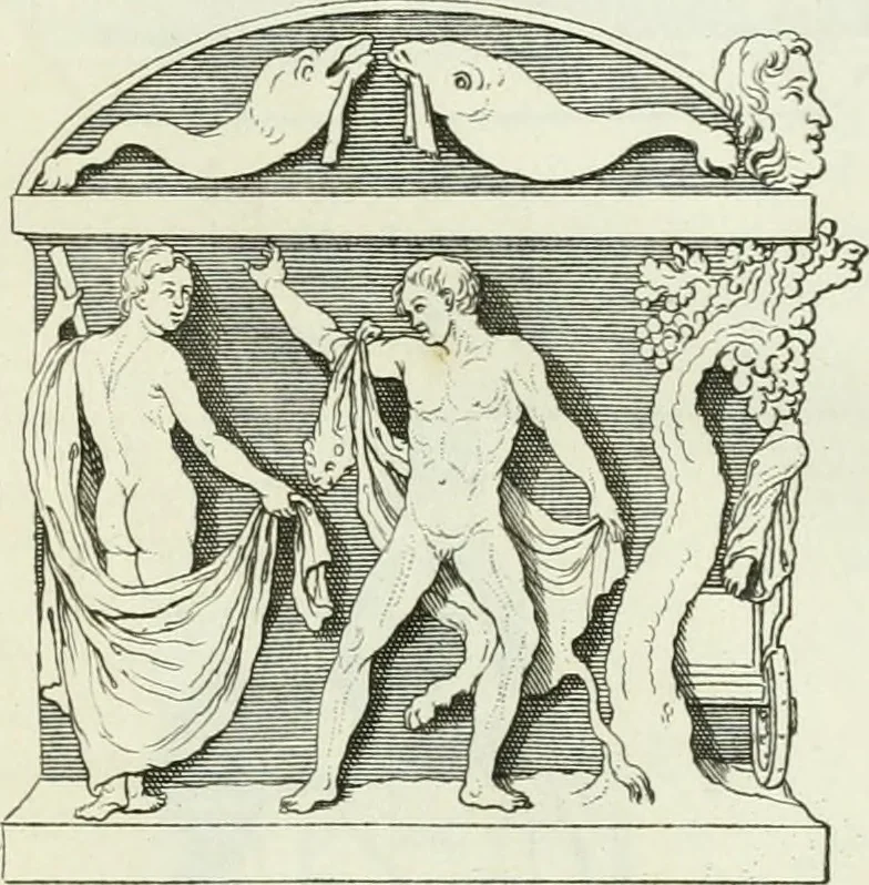 An illustration from Museum veronense, hoc est, Antiquarum inscriptionum atque anaglyphorum collectio : cui Taurinensis adiungitur et Vindobonensis : accedunt monumenta id genus plurima nondum vulgata, et ubicumque collecta, 1749, leaf 108