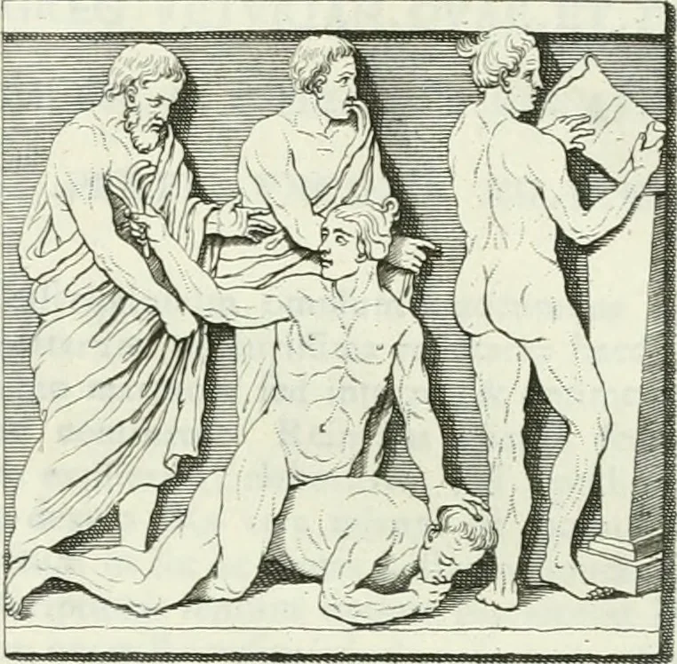 An illustration from Museum veronense, hoc est, Antiquarum inscriptionum atque anaglyphorum collectio : cui Taurinensis adiungitur et Vindobonensis : accedunt monumenta id genus plurima nondum vulgata, et ubicumque collecta, 1749, leaf 162