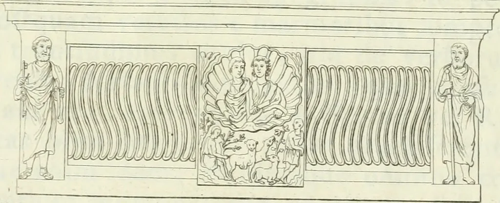 An illustration from Museum veronense, hoc est, Antiquarum inscriptionum atque anaglyphorum collectio : cui Taurinensis adiungitur et Vindobonensis : accedunt monumenta id genus plurima nondum vulgata, et ubicumque collecta, 1749, leaf 22