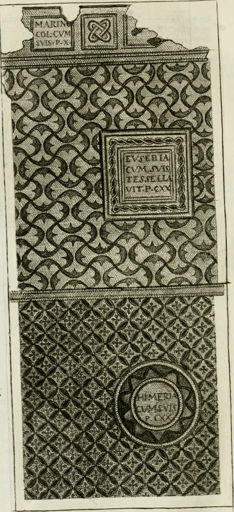 An illustration from Museum veronense, hoc est, Antiquarum inscriptionum atque anaglyphorum collectio : cui Taurinensis adiungitur et Vindobonensis : accedunt monumenta id genus plurima nondum vulgata, et ubicumque collecta, 1749, leaf 245