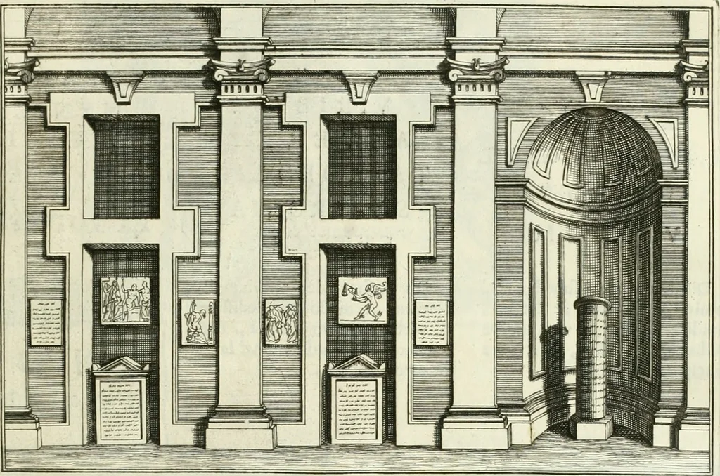An illustration from Museum veronense, hoc est, Antiquarum inscriptionum atque anaglyphorum collectio : cui Taurinensis adiungitur et Vindobonensis : accedunt monumenta id genus plurima nondum vulgata, et ubicumque collecta, 1749, leaf 246