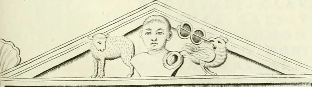 An illustration from Museum veronense, hoc est, Antiquarum inscriptionum atque anaglyphorum collectio : cui Taurinensis adiungitur et Vindobonensis : accedunt monumenta id genus plurima nondum vulgata, et ubicumque collecta, 1749, leaf 248
