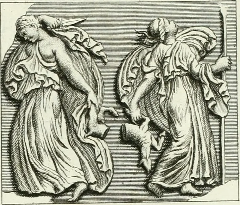 An illustration from Museum veronense, hoc est, Antiquarum inscriptionum atque anaglyphorum collectio : cui Taurinensis adiungitur et Vindobonensis : accedunt monumenta id genus plurima nondum vulgata, et ubicumque collecta, 1749, leaf 252