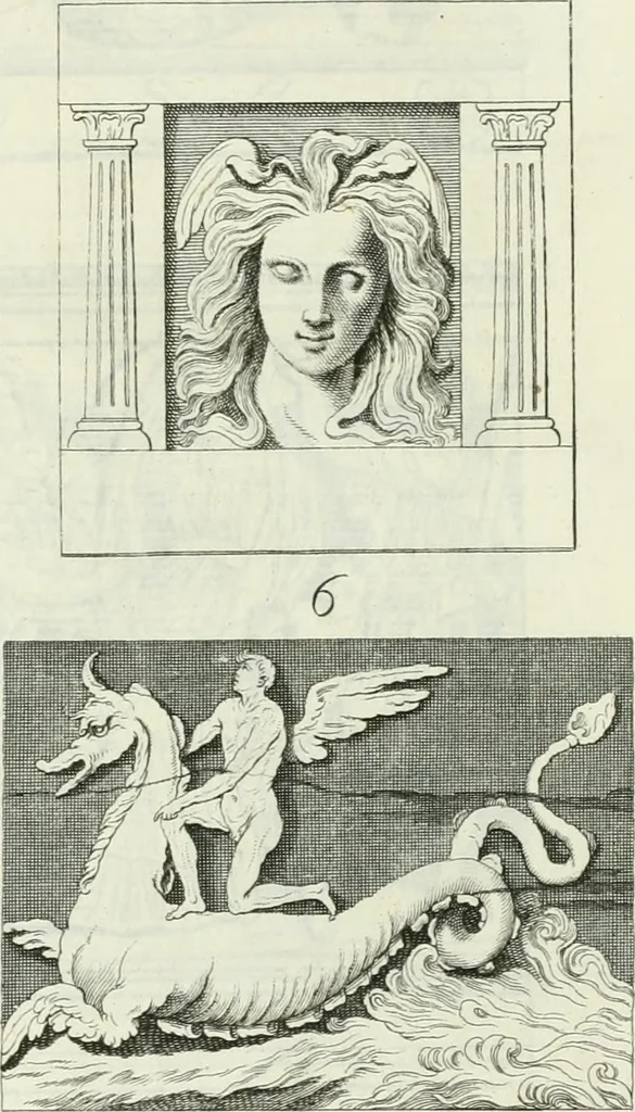 An illustration from Museum veronense, hoc est, Antiquarum inscriptionum atque anaglyphorum collectio : cui Taurinensis adiungitur et Vindobonensis : accedunt monumenta id genus plurima nondum vulgata, et ubicumque collecta, 1749, leaf 38