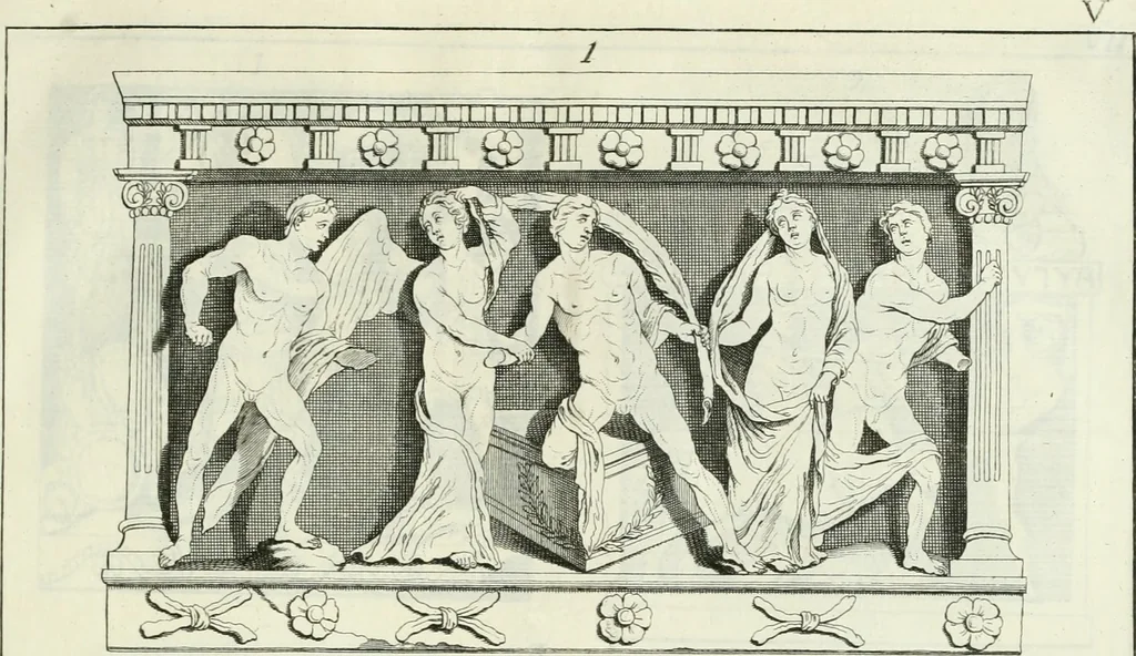 An illustration from Museum veronense, hoc est, Antiquarum inscriptionum atque anaglyphorum collectio : cui Taurinensis adiungitur et Vindobonensis : accedunt monumenta id genus plurima nondum vulgata, et ubicumque collecta, 1749, leaf 40
