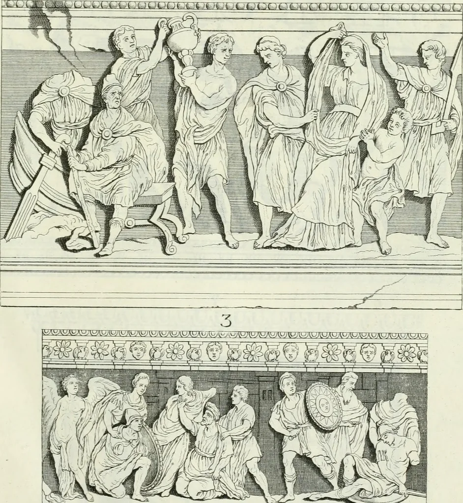 An illustration from Museum veronense, hoc est, Antiquarum inscriptionum atque anaglyphorum collectio : cui Taurinensis adiungitur et Vindobonensis : accedunt monumenta id genus plurima nondum vulgata, et ubicumque collecta, 1749, leaf 40