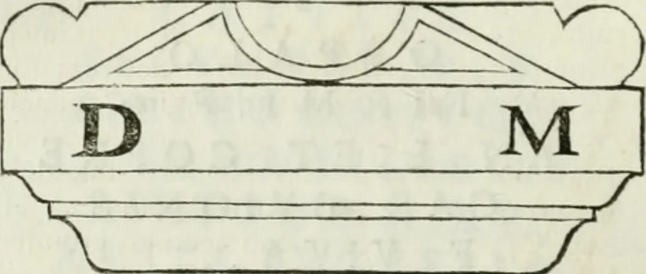 An illustration from Museum veronense, hoc est, Antiquarum inscriptionum atque anaglyphorum collectio : cui Taurinensis adiungitur et Vindobonensis : accedunt monumenta id genus plurima nondum vulgata, et ubicumque collecta, 1749, leaf 495