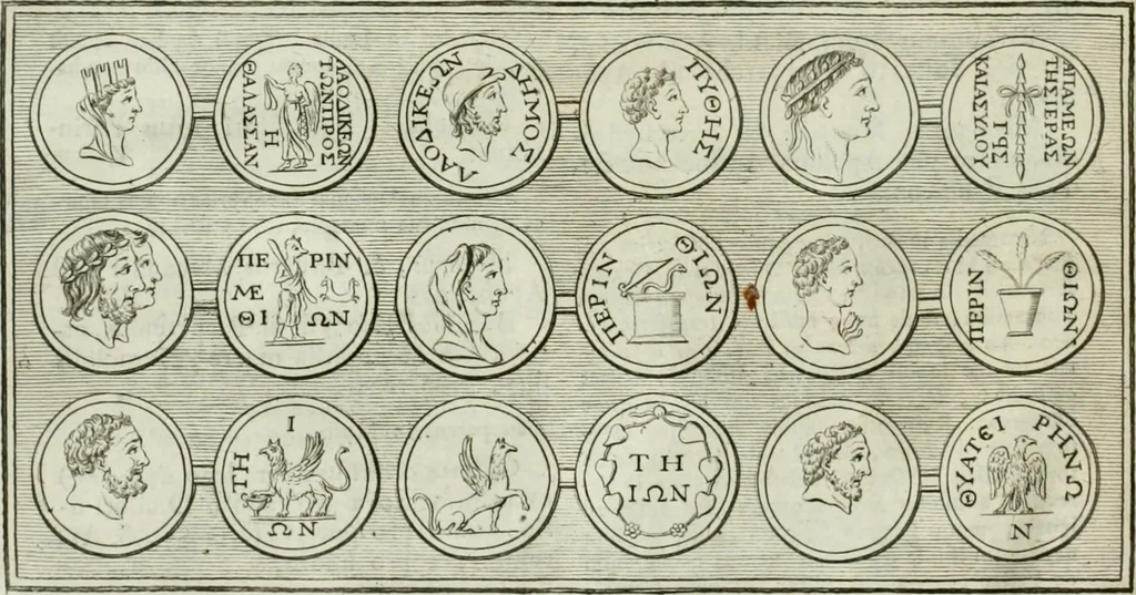 An illustration from Museum veronense, hoc est, Antiquarum inscriptionum atque anaglyphorum collectio : cui Taurinensis adiungitur et Vindobonensis : accedunt monumenta id genus plurima nondum vulgata, et ubicumque collecta, 1749, leaf 69