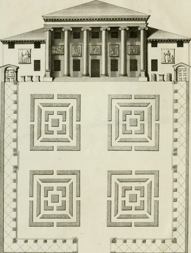 An illustration from Museum veronense, hoc est, Antiquarum inscriptionum atque anaglyphorum collectio : cui Taurinensis adiungitur et Vindobonensis : accedunt monumenta id genus plurima nondum vulgata, et ubicumque collecta, 1749, leaf 7