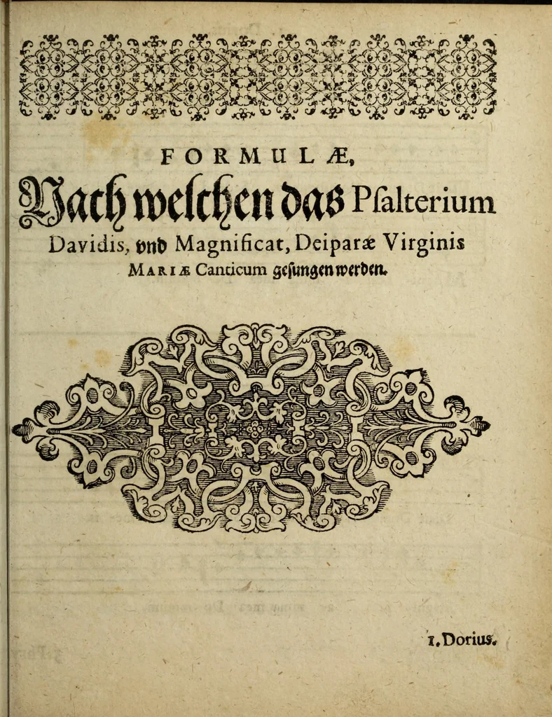 An illustration from Musicae : das ist der freyen lieblichen Singkunst erster und anderer Theil. Sampt beygefugtem nutzlichen Exempel Buchlein ..., 1610, leaf 81