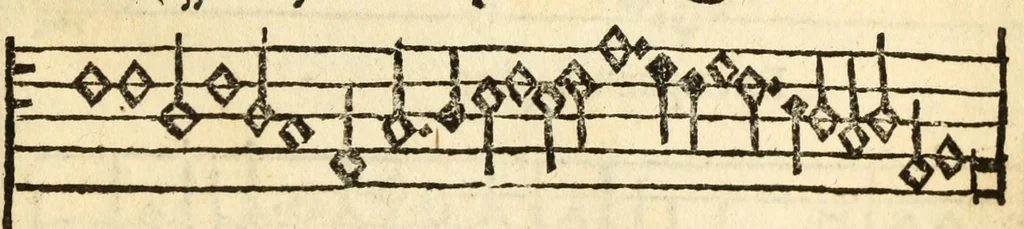 An illustration from Musicae stoicheiosis, 1532, leaf 33
