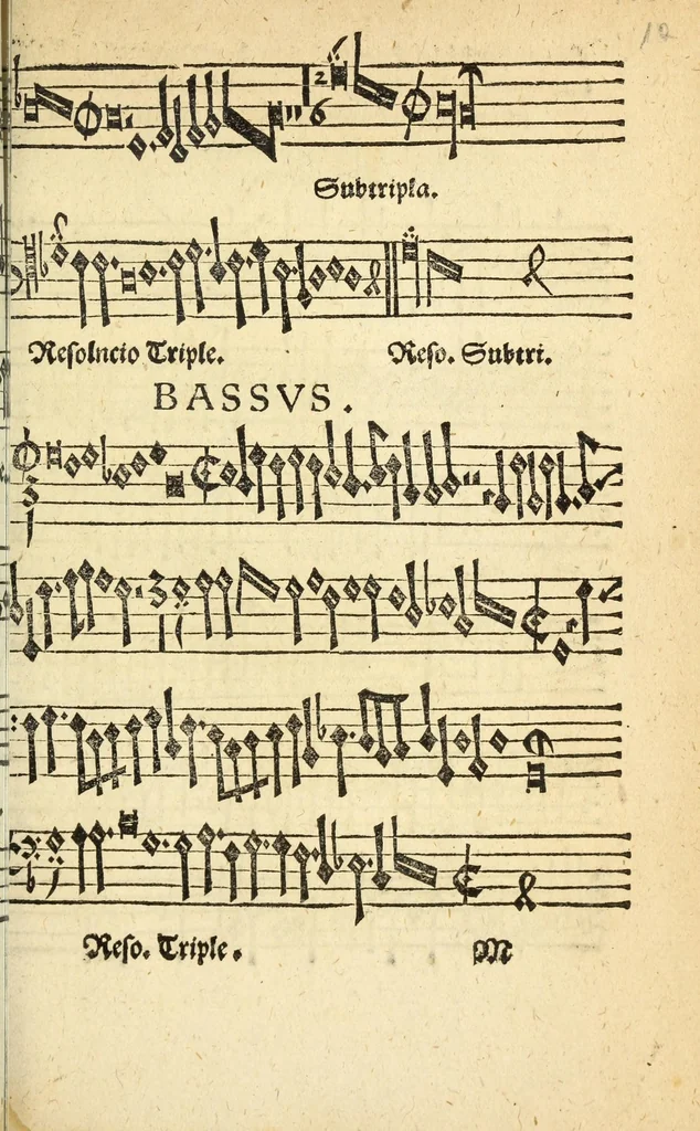 An illustration from Musica figuralis deudsch, 1532, leaf 195