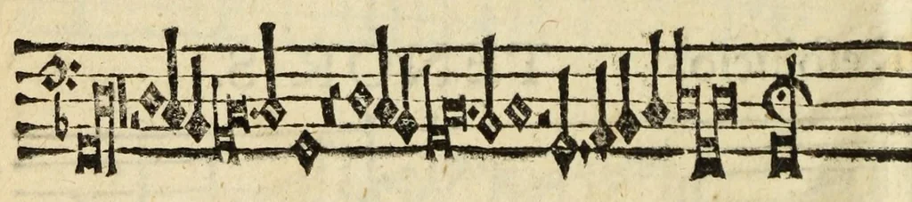 An illustration from Musica figuralis deudsch, 1532, leaf 250