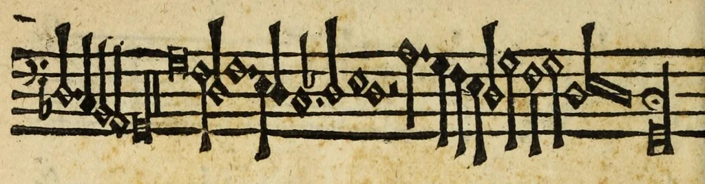 An illustration from Musica figuralis deudsch, 1532, leaf 256