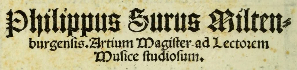 An illustration from Musice actiue micrologus, 1519, leaf 8