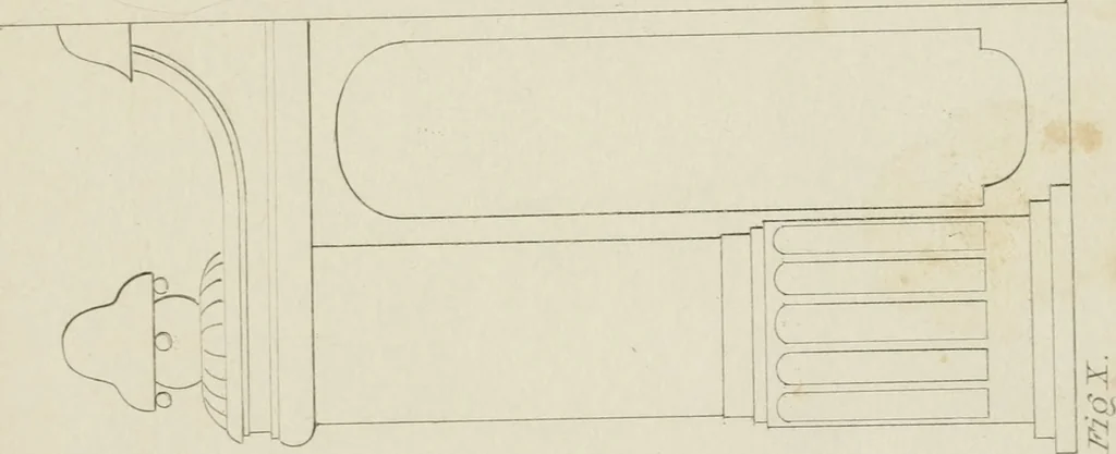 An illustration from The music of the eye; or, Essays on the principles of the beauty and perfection of architecture, as founded on and deduced from reason and analogy, and adapted to what may be traced of the ancient theories of taste, in the three first chapters of Vitruvius .., 1831, leaf 126
