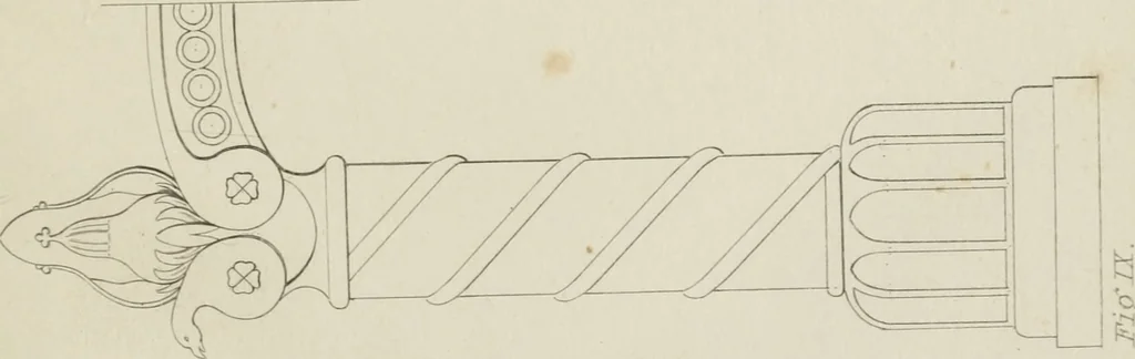 An illustration from The music of the eye; or, Essays on the principles of the beauty and perfection of architecture, as founded on and deduced from reason and analogy, and adapted to what may be traced of the ancient theories of taste, in the three first chapters of Vitruvius .., 1831, leaf 126