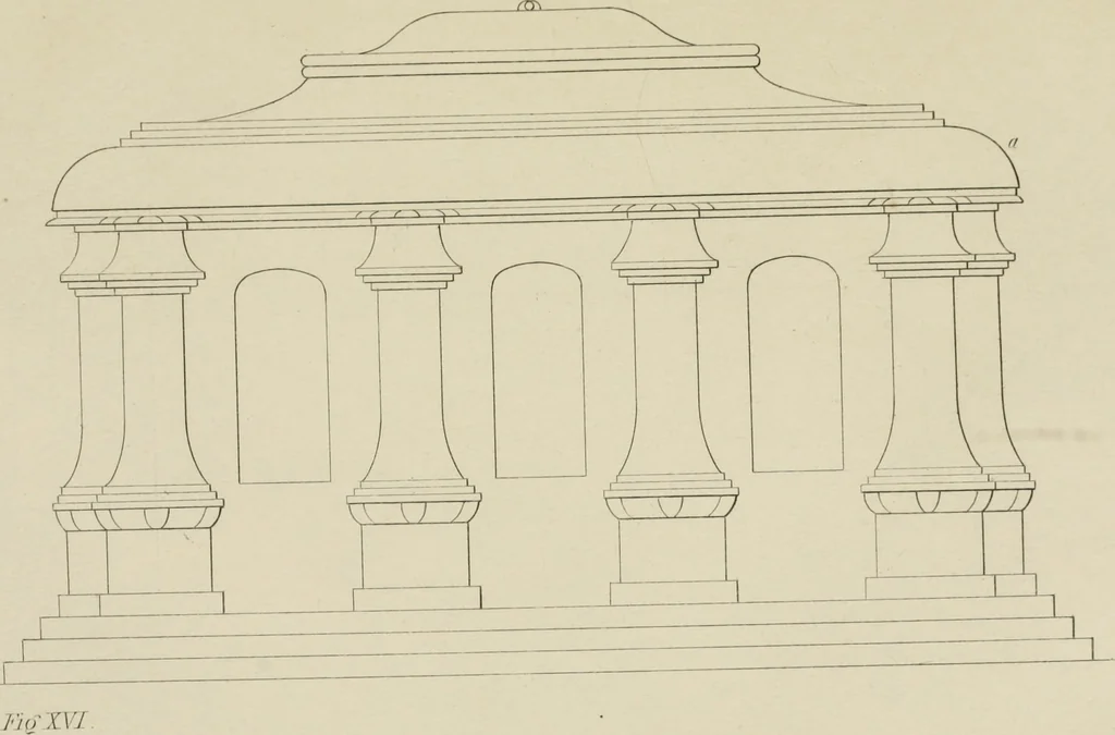 An illustration from The music of the eye; or, Essays on the principles of the beauty and perfection of architecture, as founded on and deduced from reason and analogy, and adapted to what may be traced of the ancient theories of taste, in the three first chapters of Vitruvius .., 1831, leaf 134