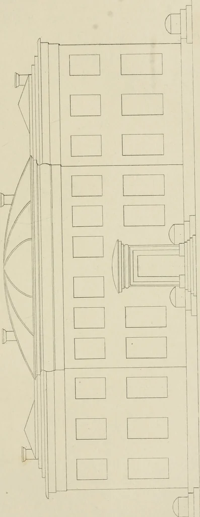 An illustration from The music of the eye; or, Essays on the principles of the beauty and perfection of architecture, as founded on and deduced from reason and analogy, and adapted to what may be traced of the ancient theories of taste, in the three first chapters of Vitruvius .., 1831, leaf 144