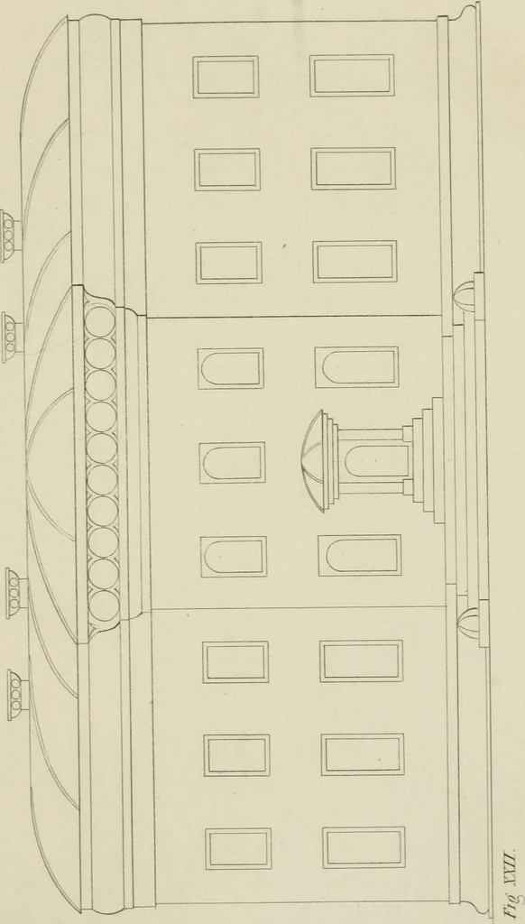 An illustration from The music of the eye; or, Essays on the principles of the beauty and perfection of architecture, as founded on and deduced from reason and analogy, and adapted to what may be traced of the ancient theories of taste, in the three first chapters of Vitruvius .., 1831, leaf 146