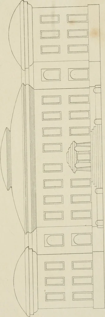 An illustration from The music of the eye; or, Essays on the principles of the beauty and perfection of architecture, as founded on and deduced from reason and analogy, and adapted to what may be traced of the ancient theories of taste, in the three first chapters of Vitruvius .., 1831, leaf 150