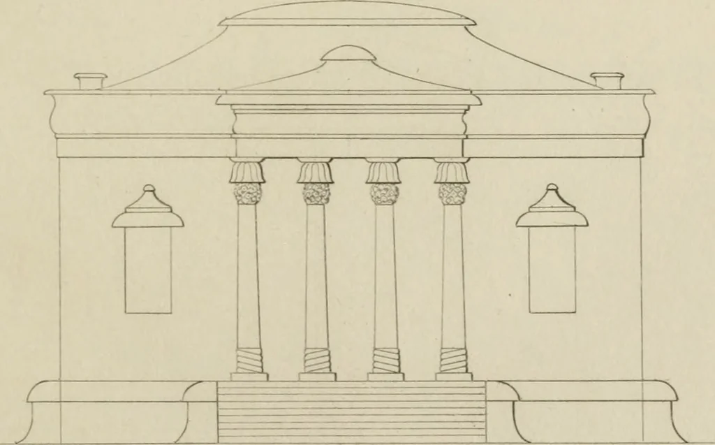An illustration from The music of the eye; or, Essays on the principles of the beauty and perfection of architecture, as founded on and deduced from reason and analogy, and adapted to what may be traced of the ancient theories of taste, in the three first chapters of Vitruvius .., 1831, leaf 158