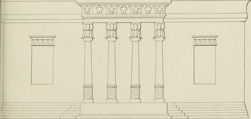 An illustration from The music of the eye; or, Essays on the principles of the beauty and perfection of architecture, as founded on and deduced from reason and analogy, and adapted to what may be traced of the ancient theories of taste, in the three first chapters of Vitruvius .., 1831, leaf 162