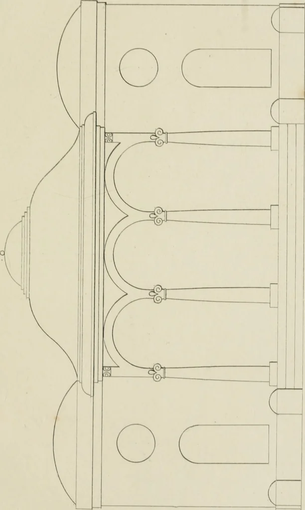An illustration from The music of the eye; or, Essays on the principles of the beauty and perfection of architecture, as founded on and deduced from reason and analogy, and adapted to what may be traced of the ancient theories of taste, in the three first chapters of Vitruvius .., 1831, leaf 164