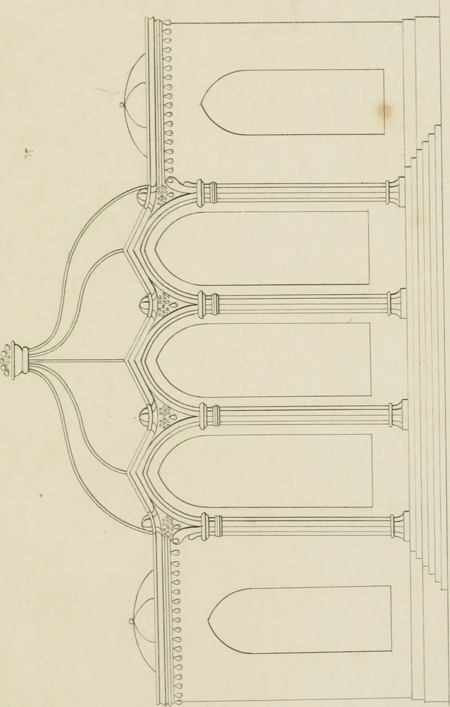 An illustration from The music of the eye; or, Essays on the principles of the beauty and perfection of architecture, as founded on and deduced from reason and analogy, and adapted to what may be traced of the ancient theories of taste, in the three first chapters of Vitruvius .., 1831, leaf 166