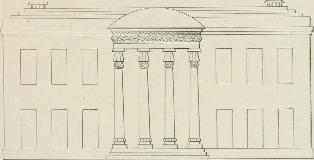 An illustration from The music of the eye; or, Essays on the principles of the beauty and perfection of architecture, as founded on and deduced from reason and analogy, and adapted to what may be traced of the ancient theories of taste, in the three first chapters of Vitruvius .., 1831, leaf 280