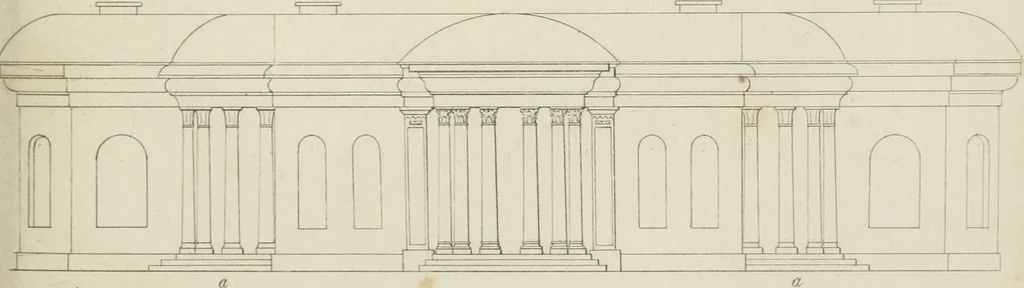 An illustration from The music of the eye; or, Essays on the principles of the beauty and perfection of architecture, as founded on and deduced from reason and analogy, and adapted to what may be traced of the ancient theories of taste, in the three first chapters of Vitruvius .., 1831, leaf 290