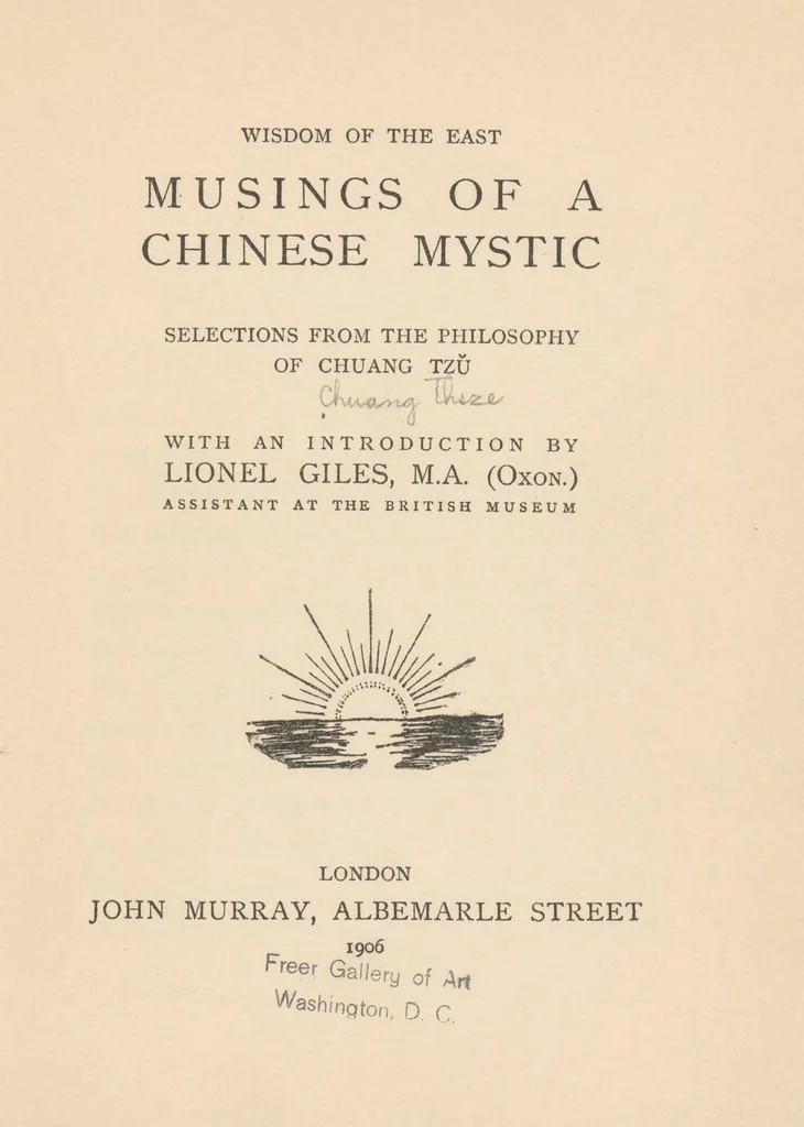 An illustration from Musings of a Chinese mystic : selections from the philosophy of Chuang Tzŭ, 1906, leaf 7