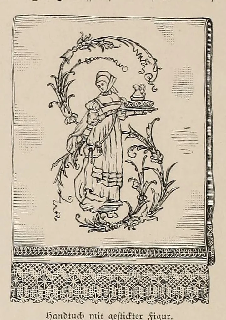 An illustration from Muster altdeutscher Leinenstickerei, 1882, leaf 14