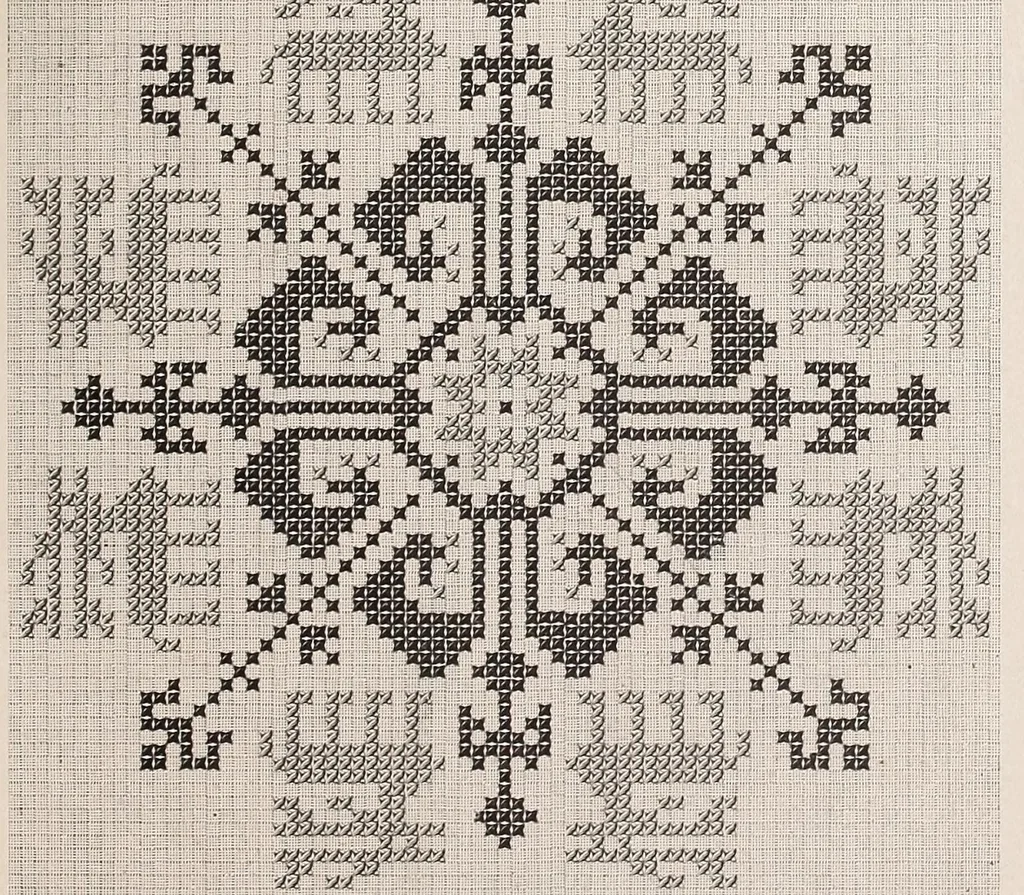 An illustration from Muster altdeutscher Leinenstickerei, 1882, leaf 35