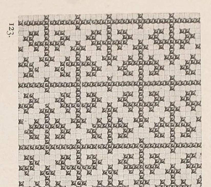 An illustration from Muster altdeutscher Leinenstickerei, 1882, leaf 35