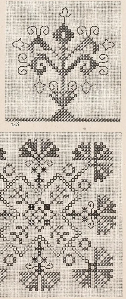 An illustration from Muster altdeutscher Leinenstickerei, 1882, leaf 41