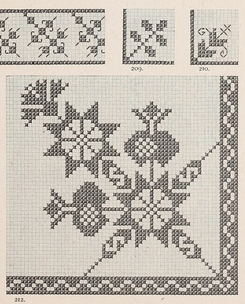 An illustration from Muster altdeutscher Leinenstickerei, 1882, leaf 49
