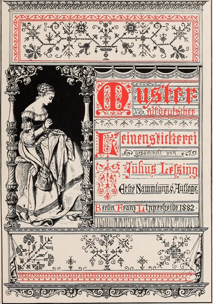 An illustration from Muster altdeutscher Leinenstickerei, 1882, leaf 7