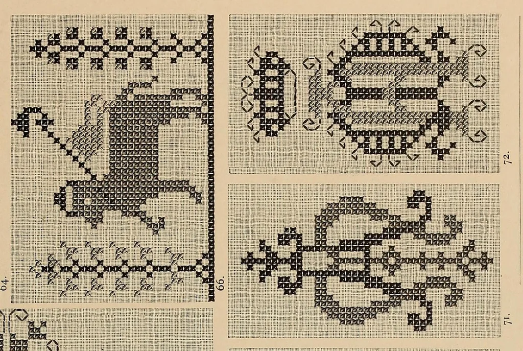 An illustration from Muster altdeutscher Leinenstickerei, 1880, leaf 49