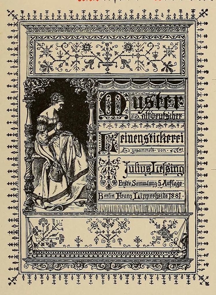 An illustration from Muster altdeutscher Leinenstickerei, 1882, leaf 15