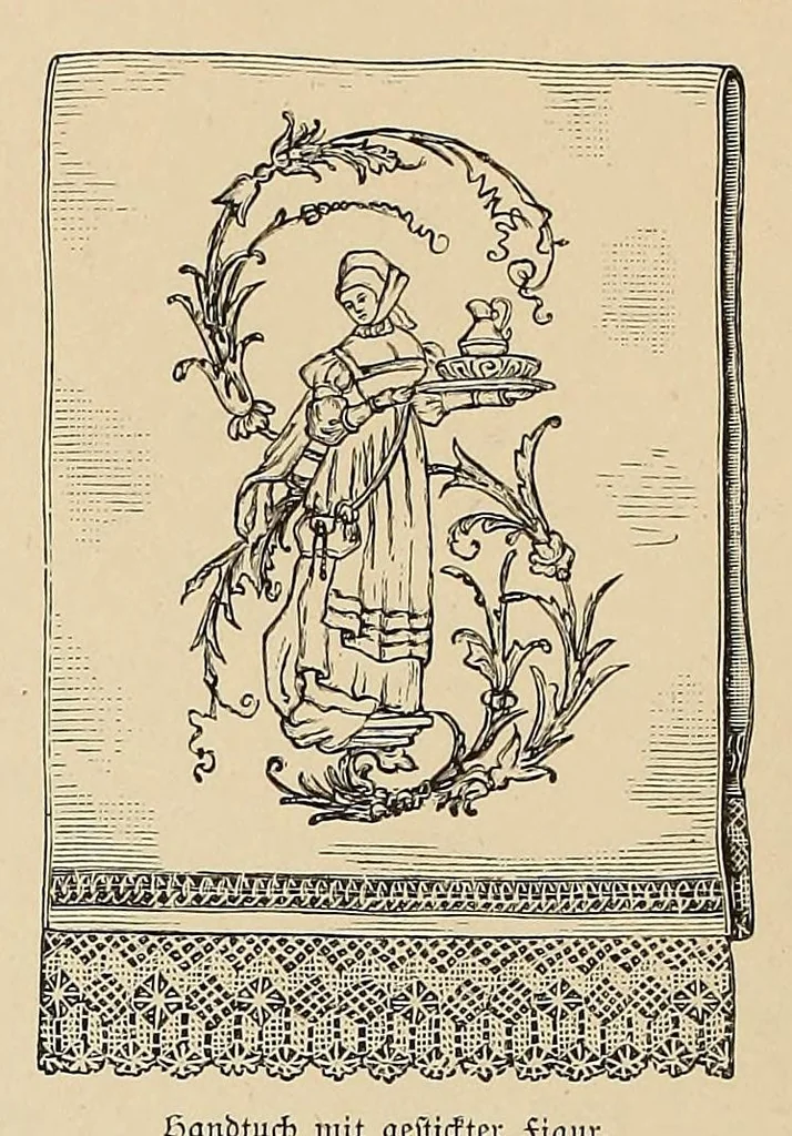 An illustration from Muster altdeutscher Leinenstickerei, 1882, leaf 18