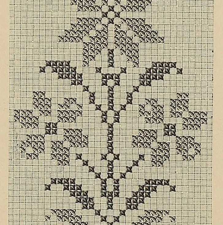An illustration from Muster altdeutscher Leinenstickerei, 1882, leaf 27